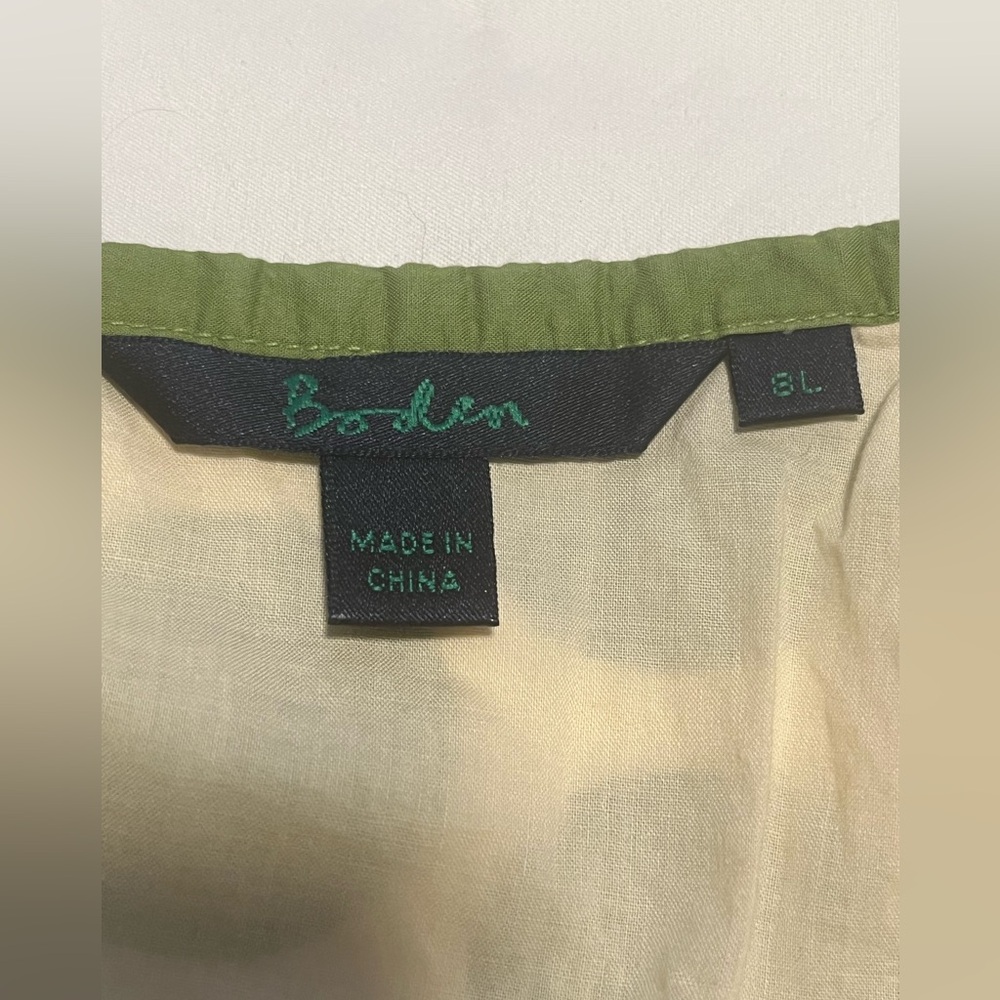 BODEN Women’s Green & Cream Polka Dot A- Line Retro Style Midi Skirt Size 8L - Picture 8 of 13